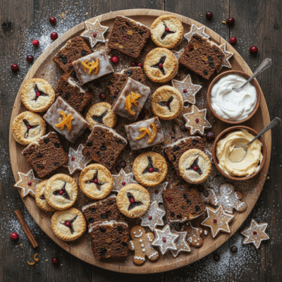 Christmas Cake, Mince Pie & Ginger Bread Combo Platter