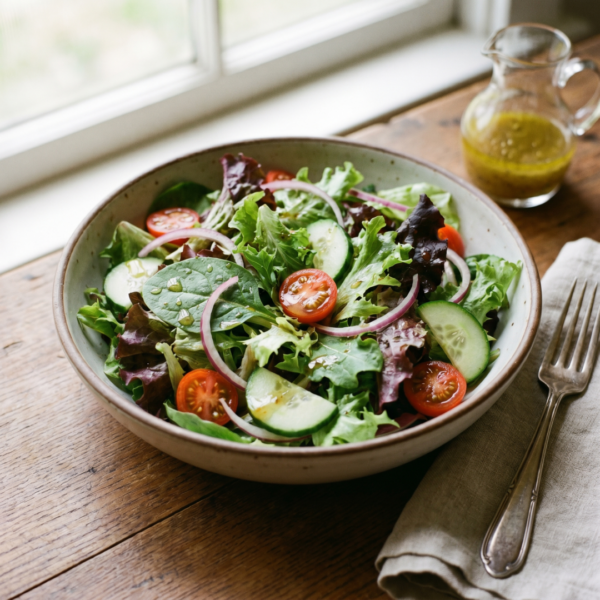 MIXED GREEN LEAF SIDE SALAD